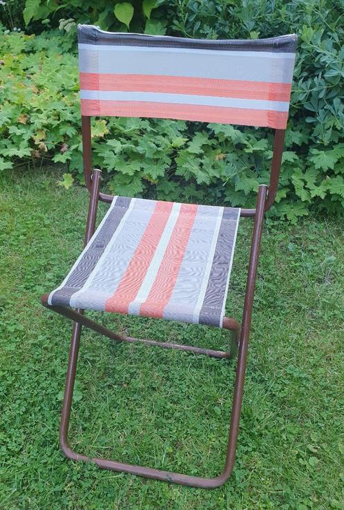 Vintage/ Retro opklapbaar kinder tuinstoeltje, Tuin en Terras, Tuinstoelen, Gebruikt, Inklapbaar, Ophalen of Verzenden