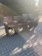 Terrasstoelen set, Huis en Inrichting, Gebruikt, Bruin, Ophalen of Verzenden, Metaal