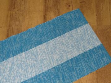 ZGAN Vintage geweven tafelloper turquoise wit uit Zweden beschikbaar voor biedingen