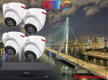 8MP Dahua WizColor WizSense camera set/NVR + 4x camera's beschikbaar voor biedingen