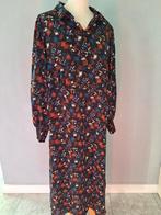 By Jeltje XL 42/44 Lange jurk donkerblauw rood wit oranje, Overige kleuren, By Jeltje, Maat 42/44 (L), Ophalen of Verzenden