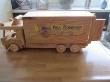 Houten vrachtauto Paul Roescher zgan beschikbaar voor biedingen