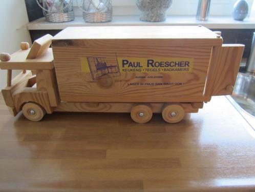 Houten vrachtauto Paul Roescher zgan, Kinderen en Baby's, Speelgoed | Houten speelgoed, Zo goed als nieuw, Rij- of Hobbelspeelgoed