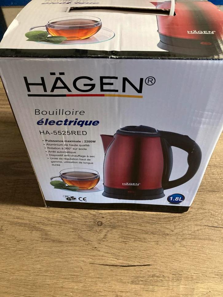 Hagen Waterkoker - Nieuw in doos, Witgoed en Apparatuur, Waterkokers, Nieuw, 1 tot 2 liter, Draadloos, Ophalen of Verzenden