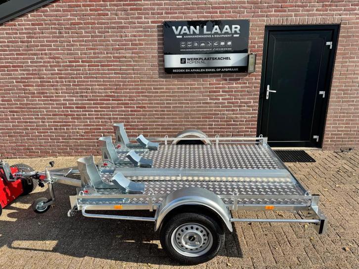 Nieuw Professionele MotorTrailer voor 1 of 3 motoren TOPPER, Auto diversen, Aanhangers en Bagagewagens, Nieuw