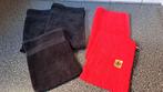 Gastendoekjes en washandjes rood zwart, Onbekend, Gastendoekje, Ophalen of Verzenden, Zo goed als nieuw