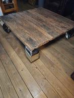 MOOIE RAILWAY HOUTEN SALONTAFEL, Huis en Inrichting, Tafels | Salontafels, Ophalen, 50 tot 100 cm, Zo goed als nieuw, Minder dan 50 cm