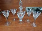 LUXE LIKEURSET, KARAF&4 GLAASJES., Antiek en Kunst, Antiek | Glas en Kristal, Ophalen of Verzenden