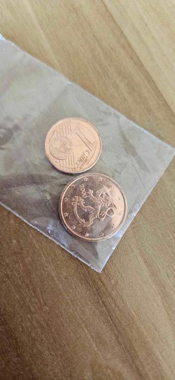 finland  1 cent uit1999 + 2 cent uit 2000  beschikbaar voor biedingen