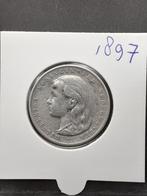 1 gulden 1897 Koningin Wilhelmina, Postzegels en Munten, Munten | Nederland, 1 gulden, Zilver, Ophalen of Verzenden, Koningin Wilhelmina
