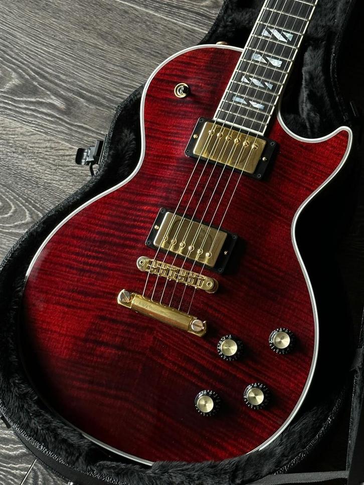 2023 Gibson Les Paul Supreme Winered Flametop Compleet, Muziek en Instrumenten, Snaarinstrumenten | Gitaren | Elektrisch, Gebruikt