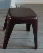 Retro vintage space age kruk kunststof donkerbruin zwart, Ophalen of Verzenden, Gebruikt, Kunststof