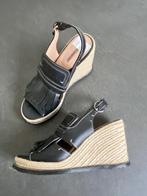 J76 Nieuw: Floris van Bommel maat 36 sleehak sandalen zwart, Zwart, Floris van Bommel, Nieuw, Sandalen of Muiltjes