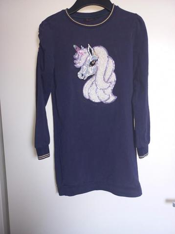 Paarse jurk van Persival met Eenhoorn/Unicorn 140/146 beschikbaar voor biedingen