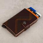 Secrid - Miniwallet Stitch Linea Espresso - Nieuw, Ophalen of Verzenden, Nieuw, Bruin, Met knipsluiting