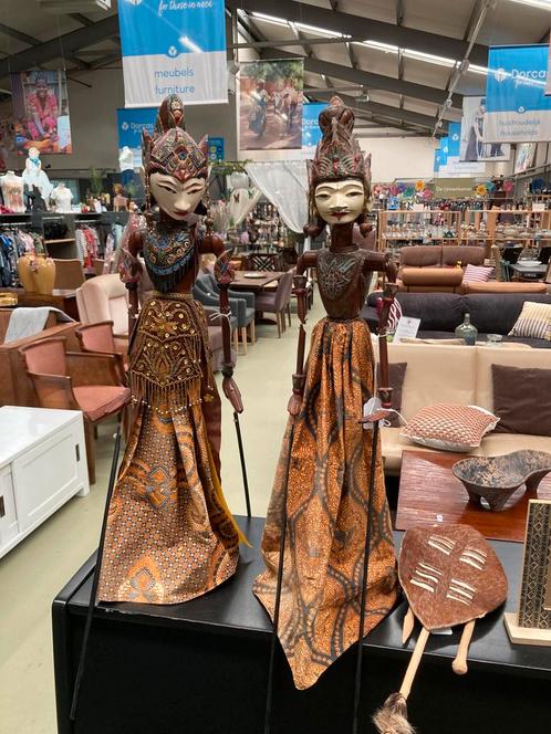 Indonesische Wayang Golek poppen, Antiek en Kunst, Kunst | Beelden en Houtsnijwerken, Ophalen of Verzenden