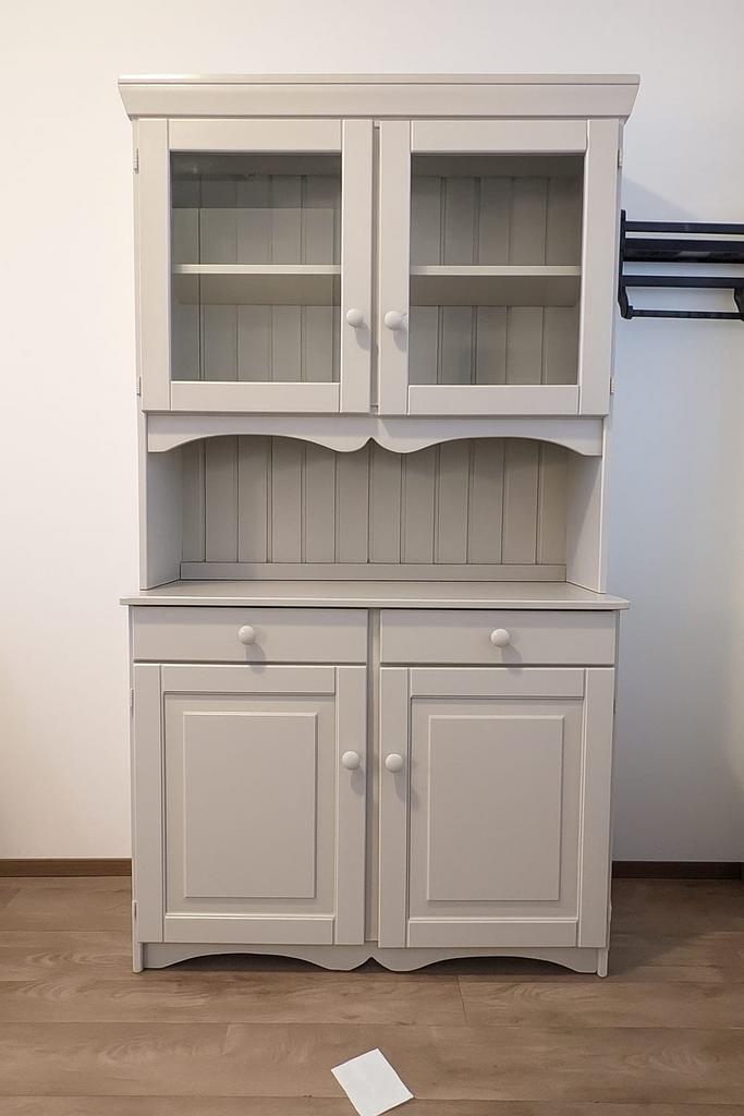 Mooie buffetkast met glazen deuren, Huis en Inrichting, Kasten | Buffetkasten, Gebruikt, 150 tot 200 cm, 100 tot 150 cm, 25 tot 50 cm