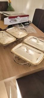 Serveer Schalen met Verzilverd Onderstel, Huis en Inrichting, Ophalen of Verzenden, Gebruikt