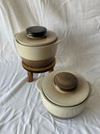 2 vintage dekschalen Gerzit Germany ‘70, Ophalen of Verzenden, Zo goed als nieuw, Overige materialen, Pot, Bus of Blik
