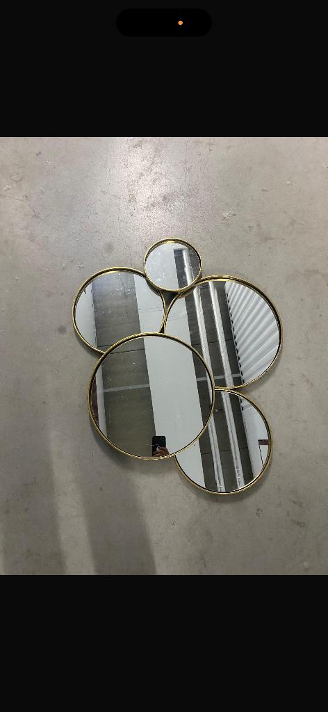 spiegel goud, Ophalen, Minder dan 50 cm, Zo goed als nieuw, Minder dan 100 cm