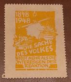 DDR cinderella sluitzegel herdenking maartrevolutie 1848, Ophalen of Verzenden, DDR, Postfris