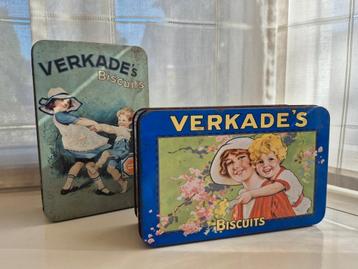 2 vintage/oude Verkade blikken beschikbaar voor biedingen