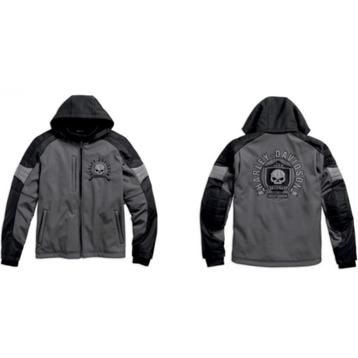 Harley Men's Ridgeway Waterproof Riding Jacket, Skull, Grey. beschikbaar voor biedingen