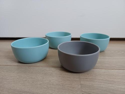 Royal VKB schaaltjes, licht grijs en mint, 10cm, 4 stuks, Huis en Inrichting, Keuken | Servies, Zo goed als nieuw, Schaal of Schalen