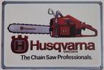 Husqvarna Kettingzaag chain saw reclamebord van metaal deco