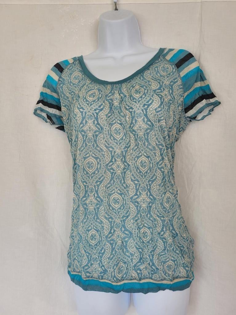 Leuk blauw-wit damesshirt mt M merk Sandwich, Maat 38/40 (M), Blauw, ., Ophalen of Verzenden