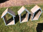 3 Houten huisjes van loods5 tbv decoratie, Ophalen of Verzenden, Gebruikt, Wanddecoratie