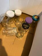 glazen potten van verschillende groottes, Huis en Inrichting, Keuken | Potten en Pannen, Ophalen, Glas, Pot, Bus of Blik