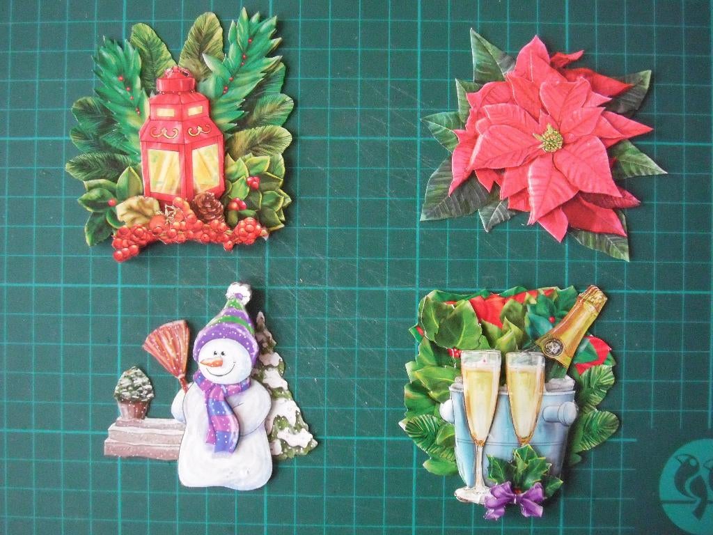 set 3D plaatjes Kerst -6, Ophalen of Verzenden, Nieuw, Kerst, Knipvel