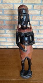 Groot beeld houtsnijwerk Afrikaanse vrouw, Ophalen of Verzenden