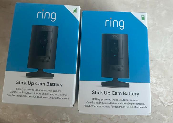 2x Ring Stick Up Cam Battery - Draadloze beveiliging, Audio, Tv en Foto, Videobewaking, Nieuw, Buitencamera, Ophalen of Verzenden