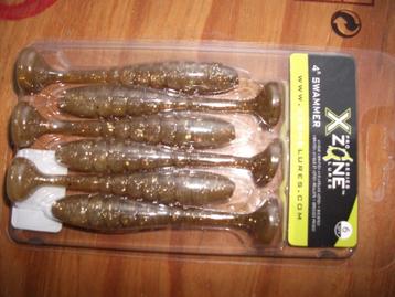 6 stuks X-Zone Swammer Lures / roofvis shads /kunstaas shads beschikbaar voor biedingen