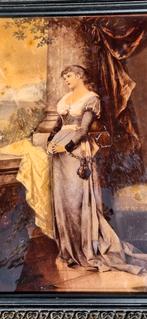 Een op bol glas een hele mooie dame ., Antiek en Kunst, Kunst | Schilderijen | Klassiek, Ophalen of Verzenden