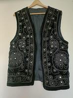 Vintage Vest/Gilet Hippie Boho met spiegeltjes, Kleding | Dames, Blauw, Maat 46/48 (XL) of groter, Ophalen of Verzenden, Jasje