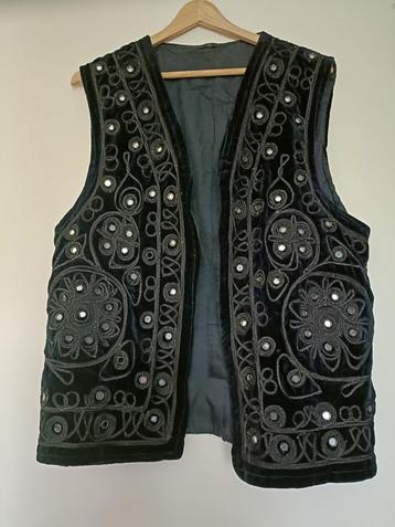 Vintage Vest/Gilet Hippie Boho met spiegeltjes beschikbaar voor biedingen