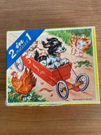 Vintage Simplex Triplex 2-in-1 Houten Puzzel, 2 tot 4 jaar, Gebruikt, 10 tot 50 stukjes, Ophalen of Verzenden