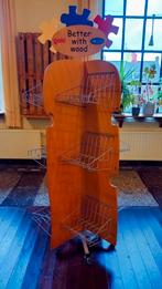 Houten draaibaar winkel display., Huis en Inrichting, Woonaccessoires | Cd- en Dvd-rekken, Ophalen, Zo goed als nieuw, Hout, Cd's
