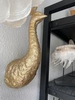 Wanddecoratie pauw, goud kleur, per stuk €25,00, Huis en Inrichting, Woonaccessoires | Overige, Ophalen