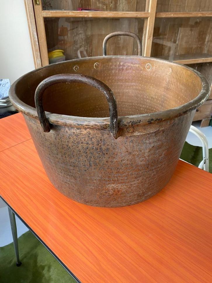 Grote Puur Koperen Rood-Bruine Mand (10 kilo), Huis en Inrichting, Woonaccessoires | Overige, Zo goed als nieuw, Ophalen