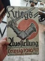 Metalen grote plaat Kriegs Ausstellung wo1, Verzamelen, Militaria | Tweede Wereldoorlog, Ophalen of Verzenden, Embleem of Badge