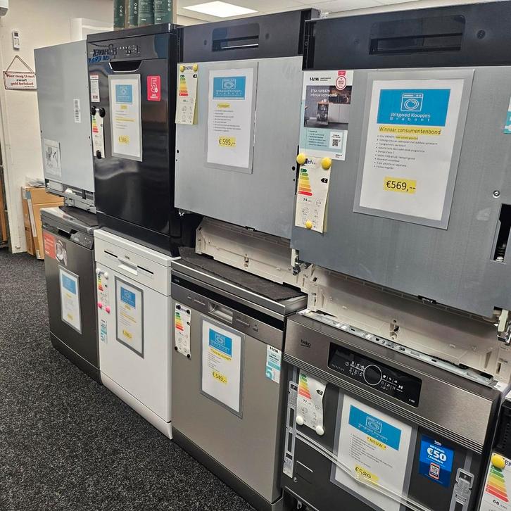 Witgoed Koopjes Brabant alle modellen vaatwassers, Witgoed en Apparatuur, Vaatwasmachines, Nieuw, Inbouw, 85 tot 90 cm, Ophalen of Verzenden