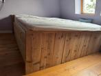 Prachtige steigerhouten tweepersoons bed 180x200, Huis en Inrichting, Slaapkamer | Bedden, Ophalen, Steigerhout, Tweepersoons