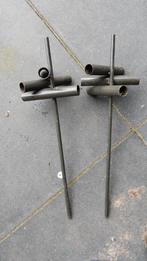 2 metalen daksteunen 3-wegs voor dakbomen, Ophalen of Verzenden, Gebruikt