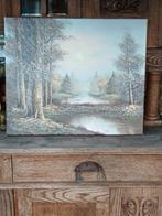 Schilderij van W. Norwood - Winterlandschap, Antiek en Kunst, Kunst | Schilderijen | Klassiek, Ophalen of Verzenden