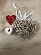 3 decoratie harten rieten hart riet, Ophalen of Verzenden, Zo goed als nieuw, Wanddecoratie
