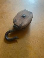 Vintage houten scheepskatrol/hijsblok, Ophalen of Verzenden